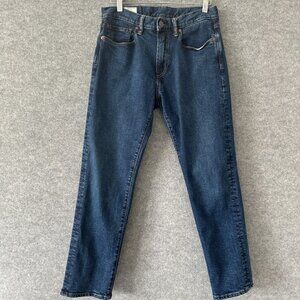 Gap Jeans Straight Fit Mens 31 x 30 actual 30 x 27.5 Dark Blue Casual Zip Fly
